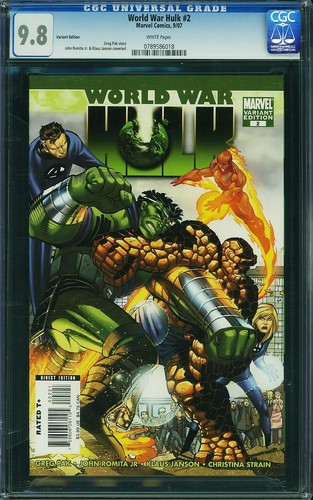 World war hulk cgc nm - 2, 9.8